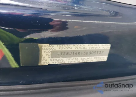 2003 Toyota 4Runner Sr5 Sport V6 from USA, damaged, VIN JTEBU14R438005537